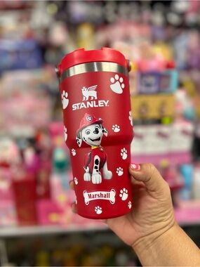 Stanley Red Marshall Paw Print Travel Tumbler